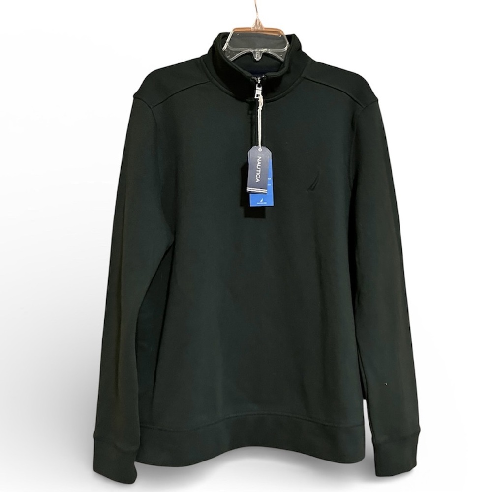 Nautica Pique Fleece 1/4 Zip Pullover Men’s Large NWT Golf, Hiking, Workwear